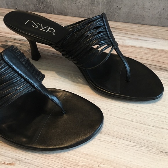 Rsvp Deone Black Nappa leather open-toe mules - Picture 5 of 7